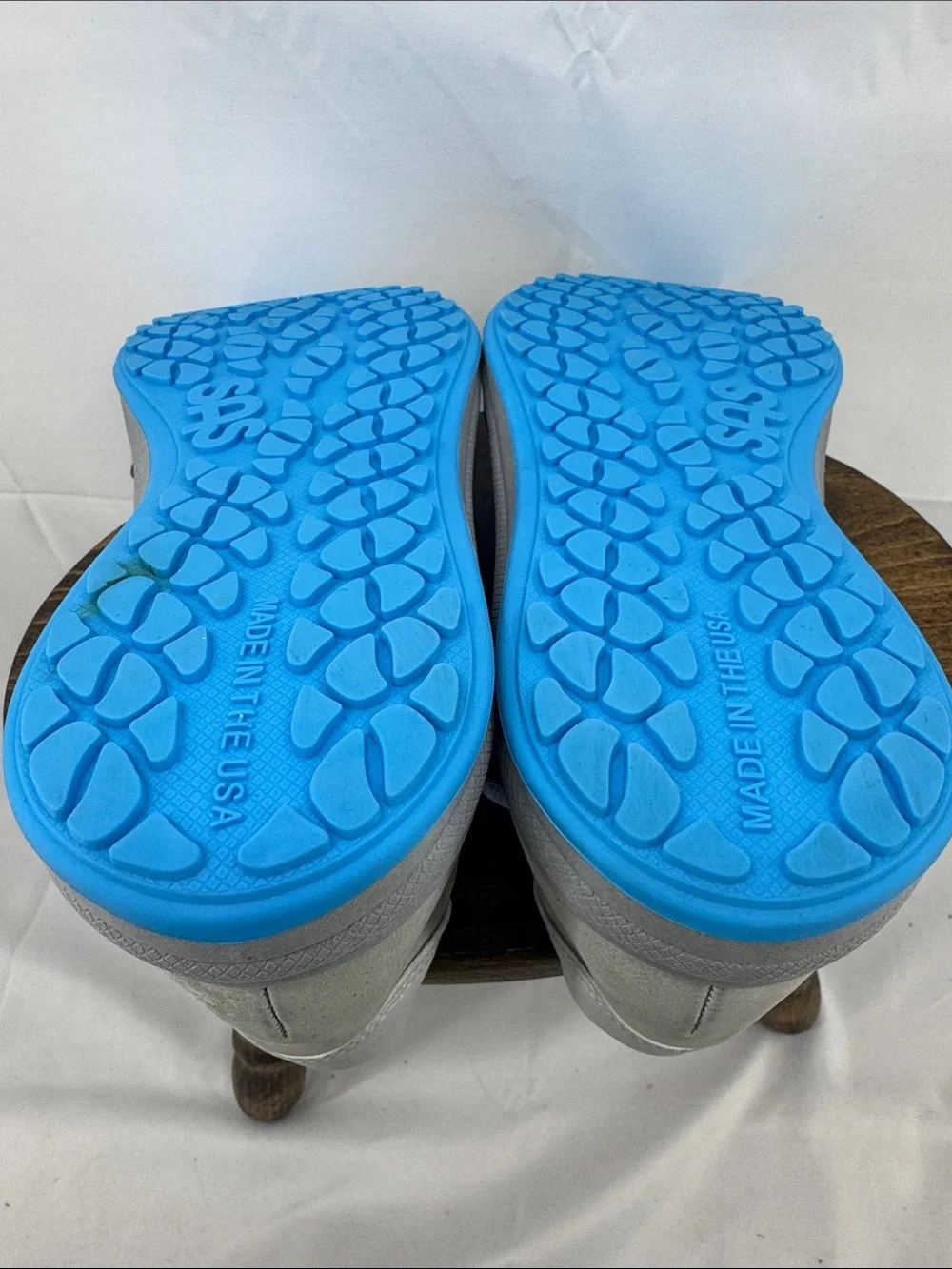 SAS Womens Sporty Walking Shoes in Gray w/ Blue, sz 12 W